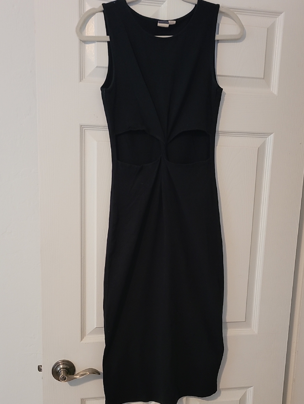 Roxy Black Sleeveless Cutout Midi Dress